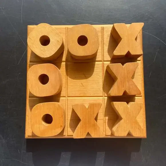 Vintage Wooden Tic-tac-toe Set - Picture 2 of 6